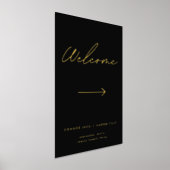 Modern Black Gold Direction Welkom Folie Afdrukken (Laagn)