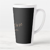 Modern Black Gold Feminine Script Name Latte Mok (Rechts)