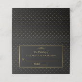 Modern Black & Gold Foil-effect Weddenschap (Buitenkant ongevouwen)
