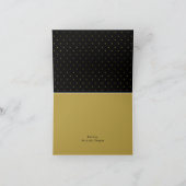 Modern Black & Gold Foil-effect Weddenschap Bedankkaart (Binnen)