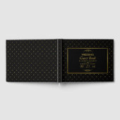 Modern Black & Gold Foil-effect Weddenschap Gastenboek (Volledig)