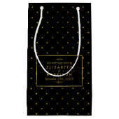 Modern Black & Gold Foil-effect Weddenschap Klein Cadeauzakje (Voorkant)