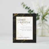 Modern Black Gold Glitter Wedding (Staand voorkant)