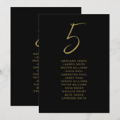 Modern Black Gold Hand Lettered Script Wedding (Voorkant / Achterkant)