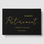 Modern Black & Gold Happy Retirement Personalized (Recto)