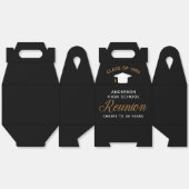 Modern Black Gold High School Alumni Reünie Party Bedankdoosjes (Ongevouwen)