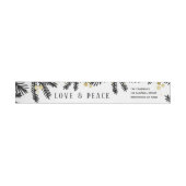 Modern Black & Gold Pine en Berries Adres label (Individueel)