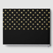 Modern Black & Gold Polka Dots Wedding Gastenboek (Achterkant)