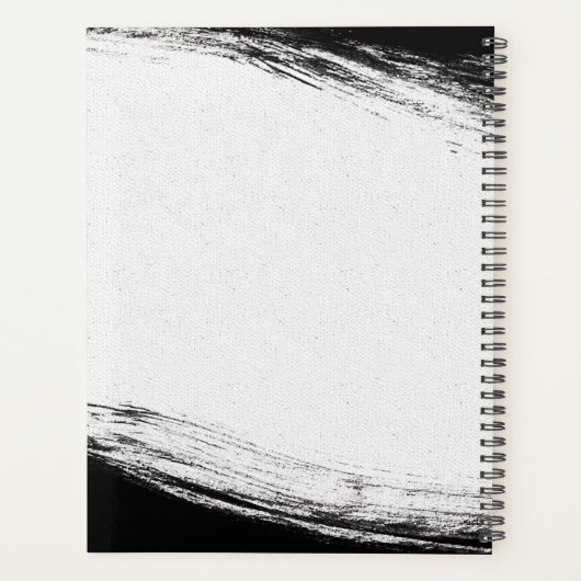 Modern Black & Gold Waterverf Geo Wedding-planner Planner (Achterkant)