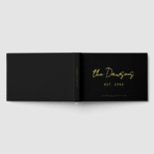 Modern Black & Gold Wedding Gastenboek (Volledig)