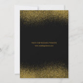 Modern Black & Gold Wedding Save the Date Photo (Achterkant)