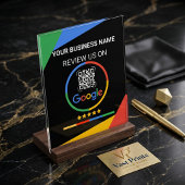 Modern Black Google Review QR Code Acryl Bord