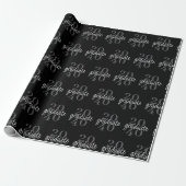 Modern Black Graduation Year Custom Gift Cadeaupapier (Uitgerold)