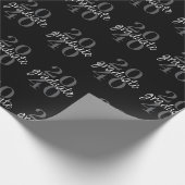 Modern Black Graduation Year Custom Gift Cadeaupapier (Hoek)