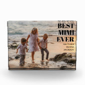 Modern Black Grandkids Names Simple Best Mimi Ever Fotoblokken (Voorkant)