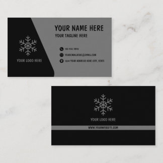 Modern Black Gray Minimal Business Card Template Visitekaartje