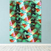 Modern - BLACK-GREEN-YELLOW-Zeer mooi Canvas afdru Afdruk (Insitu (Houten vloer))