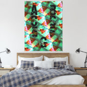 Modern - BLACK-GREEN-YELLOW-Zeer mooi Canvas afdru Afdruk (Insitu (Slaapkamer))