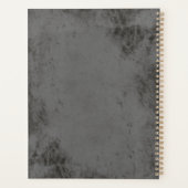 Modern Black Grey Grunge Osprey King of Birds Planner (Achterkant)