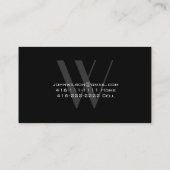 Modern Black Grey Phy Calling Card Contactkaartje (Achterkant)