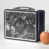 Modern Black Grey Silver Glitter Marble (In situ)