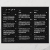 Modern Black Hair Salon Price List Service Menu (Dos)