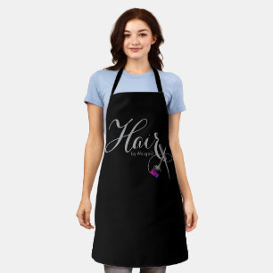 Modern Black Hair Stylist Apron Schort