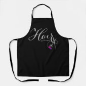 Modern Black Hair Stylist Apron Schort (Voorkant)