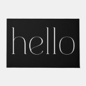 Modern Black Hand Scripting Hallo Welkom Deurmat (Voorkant)