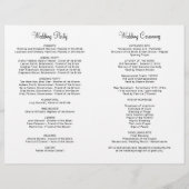 Modern Black Heart Script Wedding Ceremony Program (Achterkant)