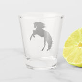 Modern Black Horse Silhouette Shot Glas (Achterkant)