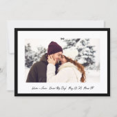 Modern Black Little Bow Photo Save This Day Save The Date (Voorkant)
