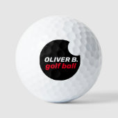 Modern Black Logo Golfer Ball Golfballen (Voorkant)