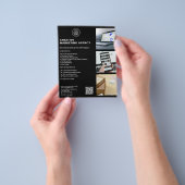 Modern Black Logo Marketing Creatief Bedrijf Flyer (Hand)