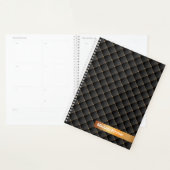 Modern Black met Gold gepersonaliseerde monogram n Planner (Display)