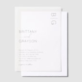 Modern Black Monogram Wedding Vellum Uitnodigingen (Offset)