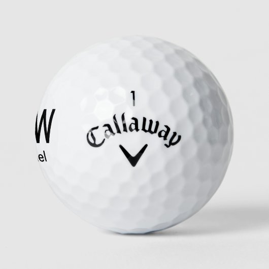 Modern Black Monogrammed Golfballen (Logo)