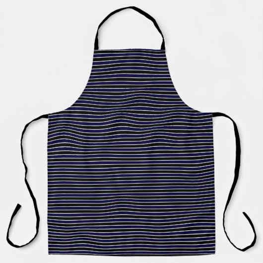 Modern Black Navy Blue Striped Pattern Schort (Voorkant)