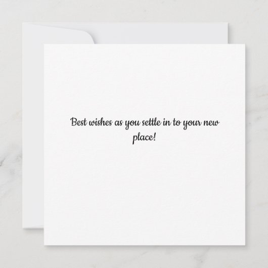 Modern Black New Home Housewarming Kaart (Achterkant)