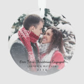 Modern Black, onze eerste kerstfoto Ornament (achterkant)