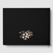 Modern Black Pastel Wildflower Boho Wedding Gastenboek (Achterkant)