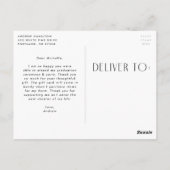 Modern Black Photo Afstuderen Hartelijk dank Briefkaart (Achterkant)