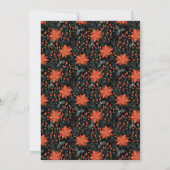 Modern Black Poinsettia Christmas Party Invitation (Dos)