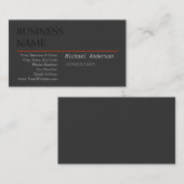 Modern Black Red Grey Manager Visitekaartje (Voorkant / Achterkant)