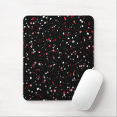 Modern Black Red Terrazzo Trendy Pattern Muismat (Met muis)