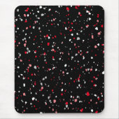 Modern Black Red Terrazzo Trendy Pattern Muismat (Voorkant)