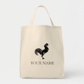 Modern Black Rooster Logo Canvas tas (Voorkant)