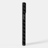 Modern Black Rubber Lattice with Name iPhone Hoesje (Rechterkant)