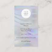 Modern Black Script Photo Makeup Visitekaartje (Achterkant)