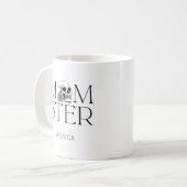 Modern Black Skull Scary Monster Halloween Mom Koffiemok (Voorkant links)